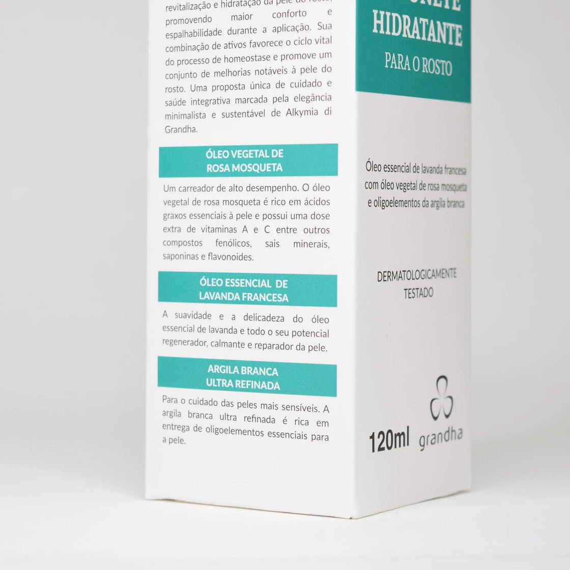 Sabonete Facial con Óleo Esencial y Argila Branca Hidratante Para o Rosto 120ml